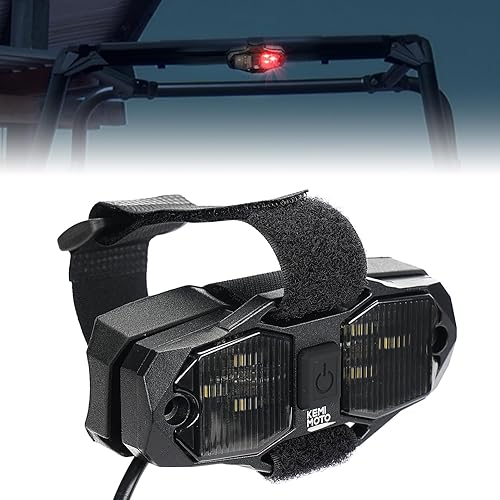 KEMIMOTO Luz de cúpula UTV para vehículo, luz LED de cabina de vehículo, rojo blanco brillante, impermeable, sólida, jaula de carrito de golf,