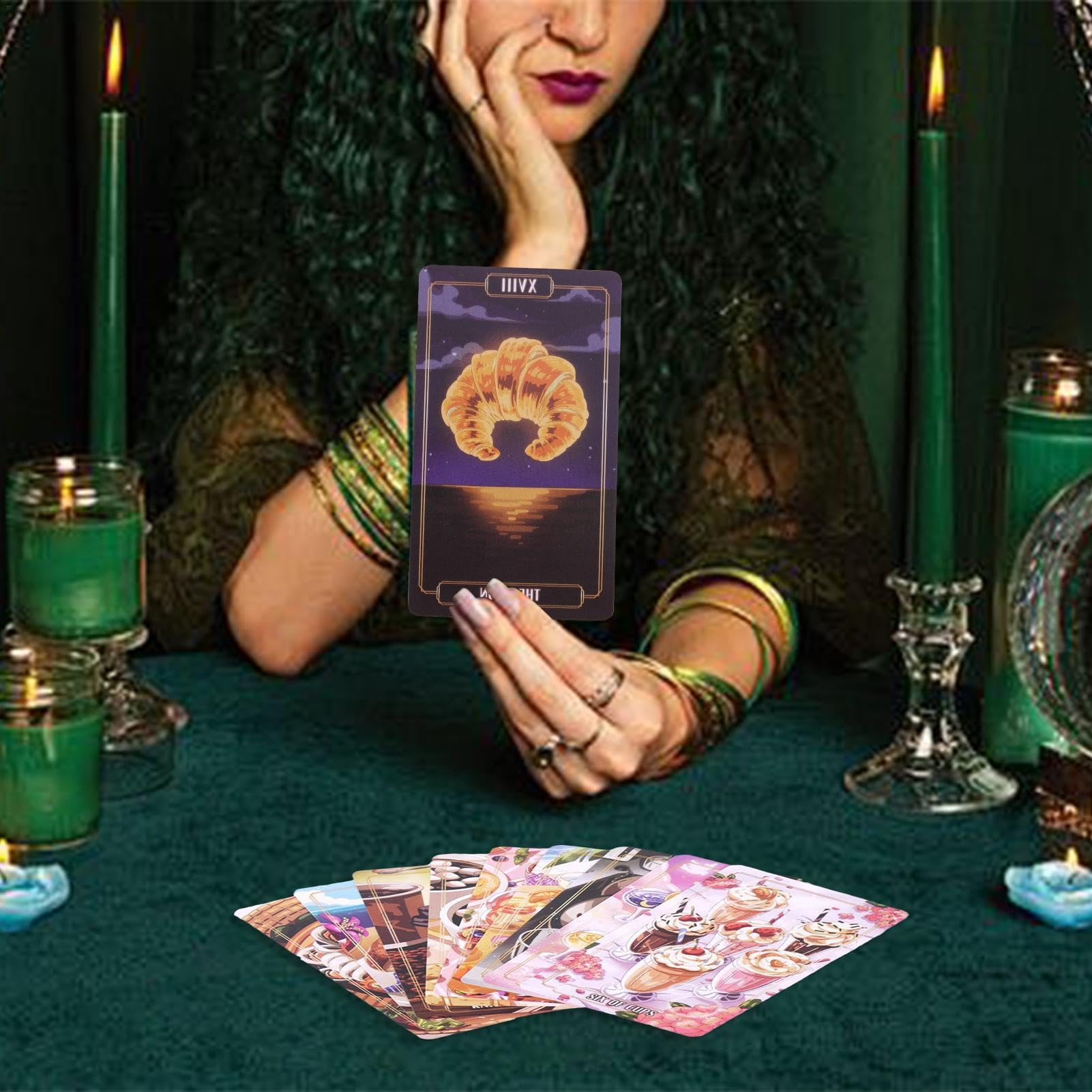 Fruusv Gourmet Tarot Deck, 78-Card Tarot Set, Food Tarot Cards