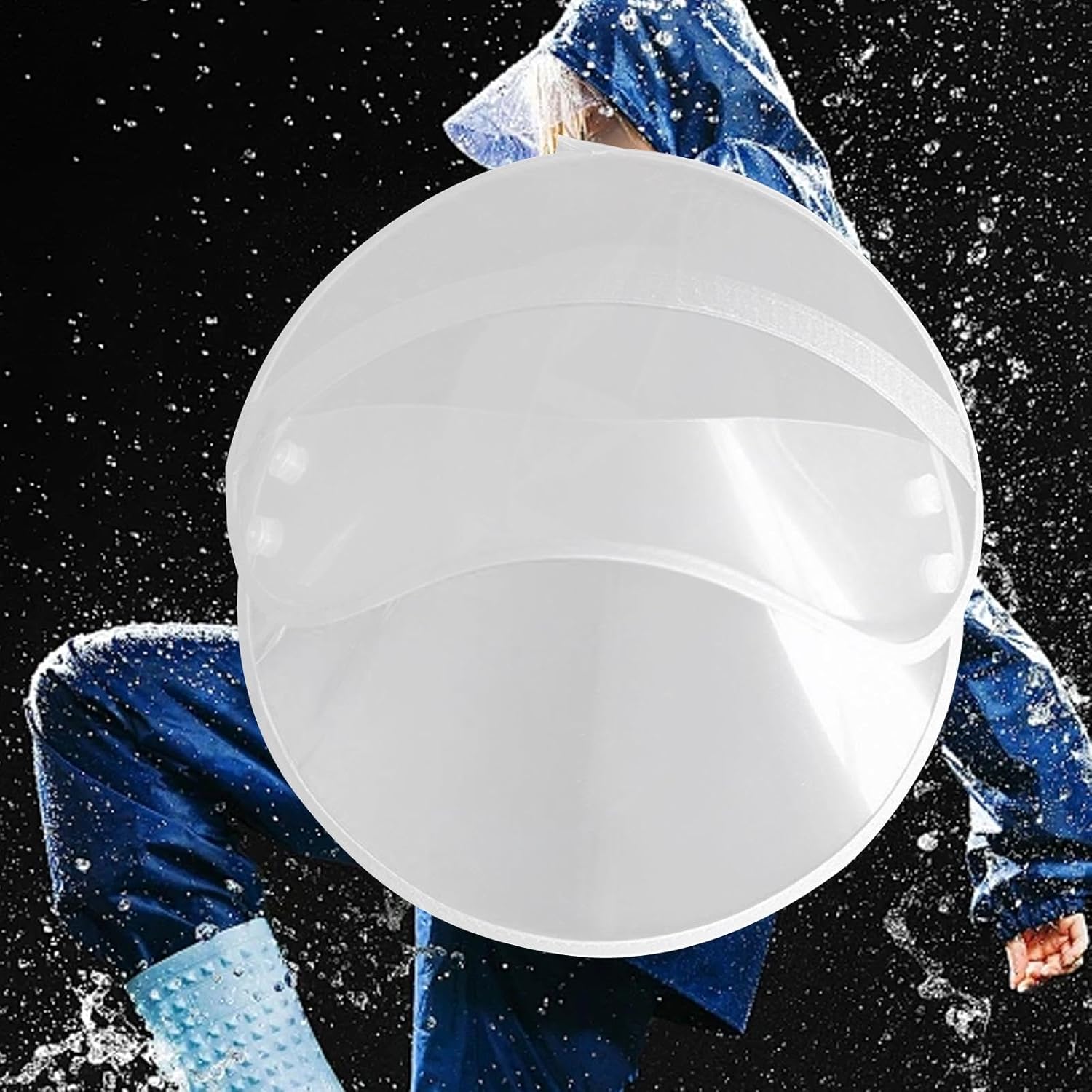 Raincoat Hat Brim Face Protection Detachable Face Cover Visor Transparent