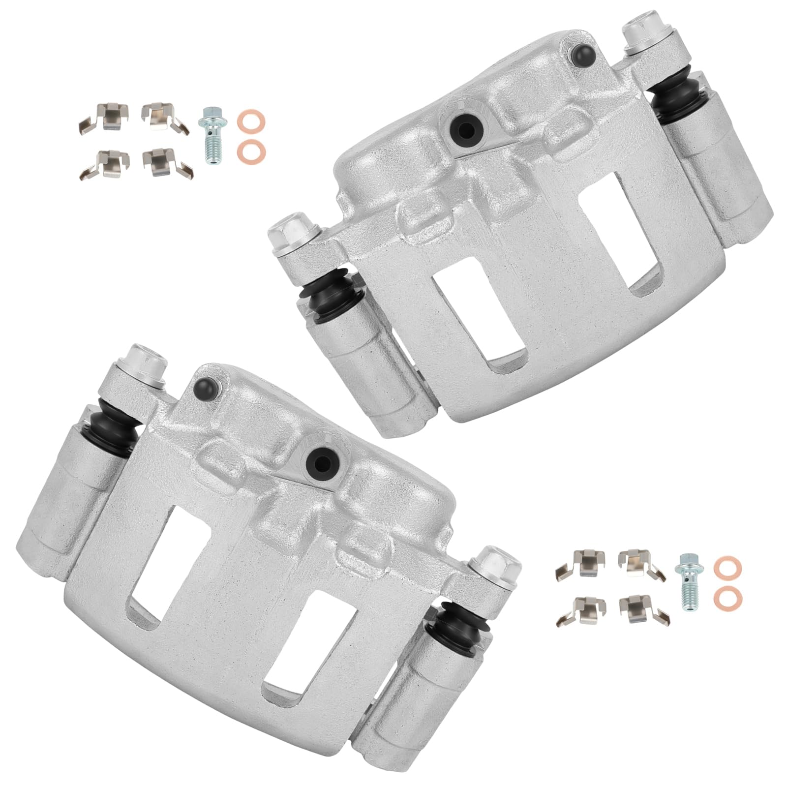 cciyu Front Left &amp; Right Disc Brake Calipers w/Bracket 18B4695 18B4694