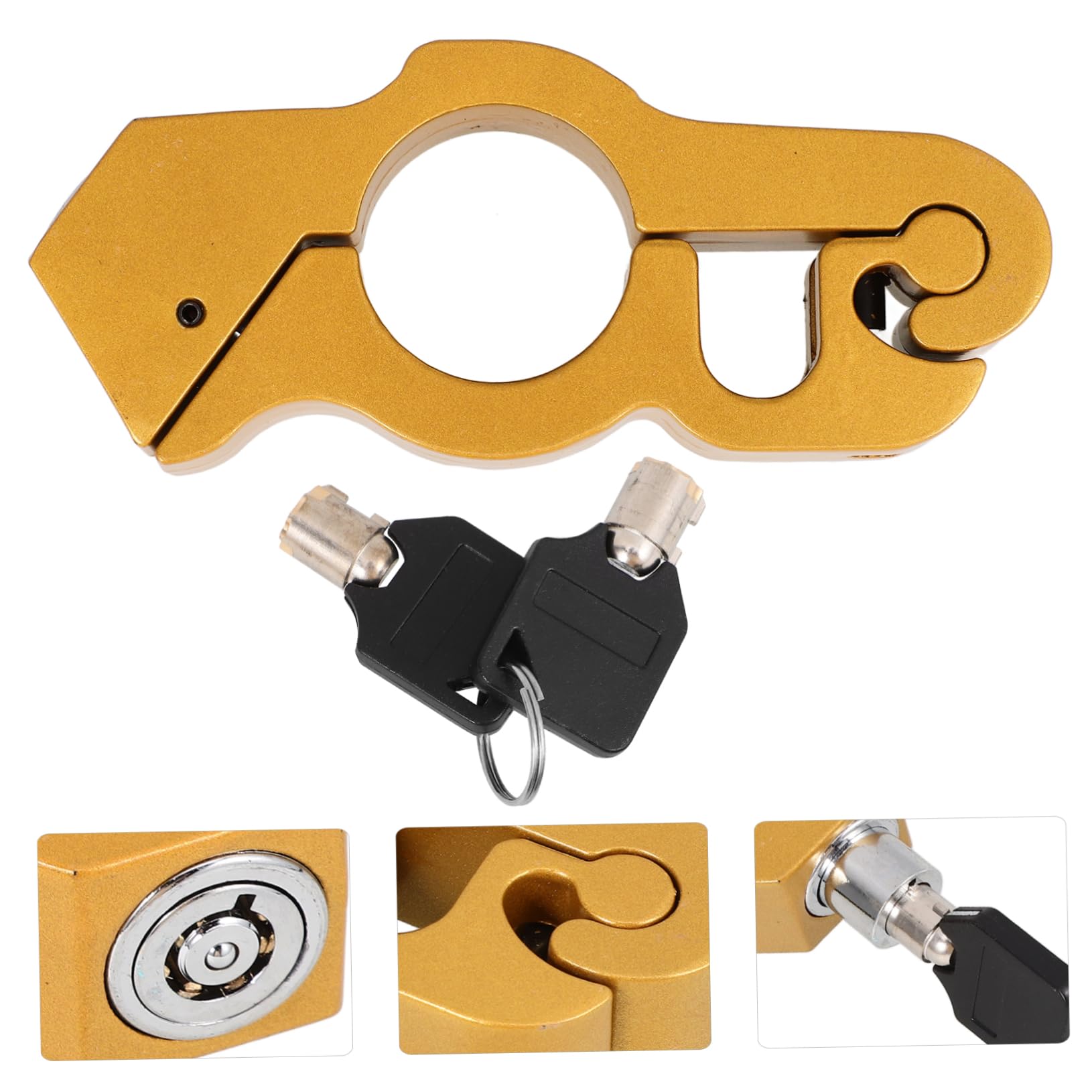 Gatuida 4pièces Verrou De Guidon De Serrure De Frein pour Et Scooter Installation Facile Sécurité Renforcée Compatible Plupart des Modèles Matériau Robuste Et