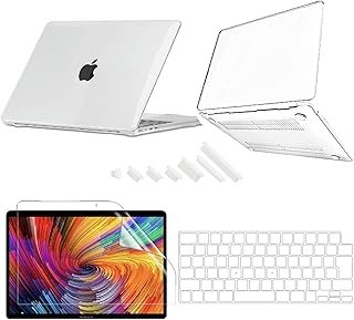 【2022年発売】対応 MacBook Air 13.6インチ ケース クリア ハード M2 チップ搭載モデル ケースマックブックエアー カバー マックブック ケース 耐衝撃性 傷防止 全面保護 排熱口設計 分離型設計【ハードケース + 液晶保護フィルム +日本語配列キーボードカバー + 防塵プラ】Macbook Air 13.6インチ 2022 A2681 対応
