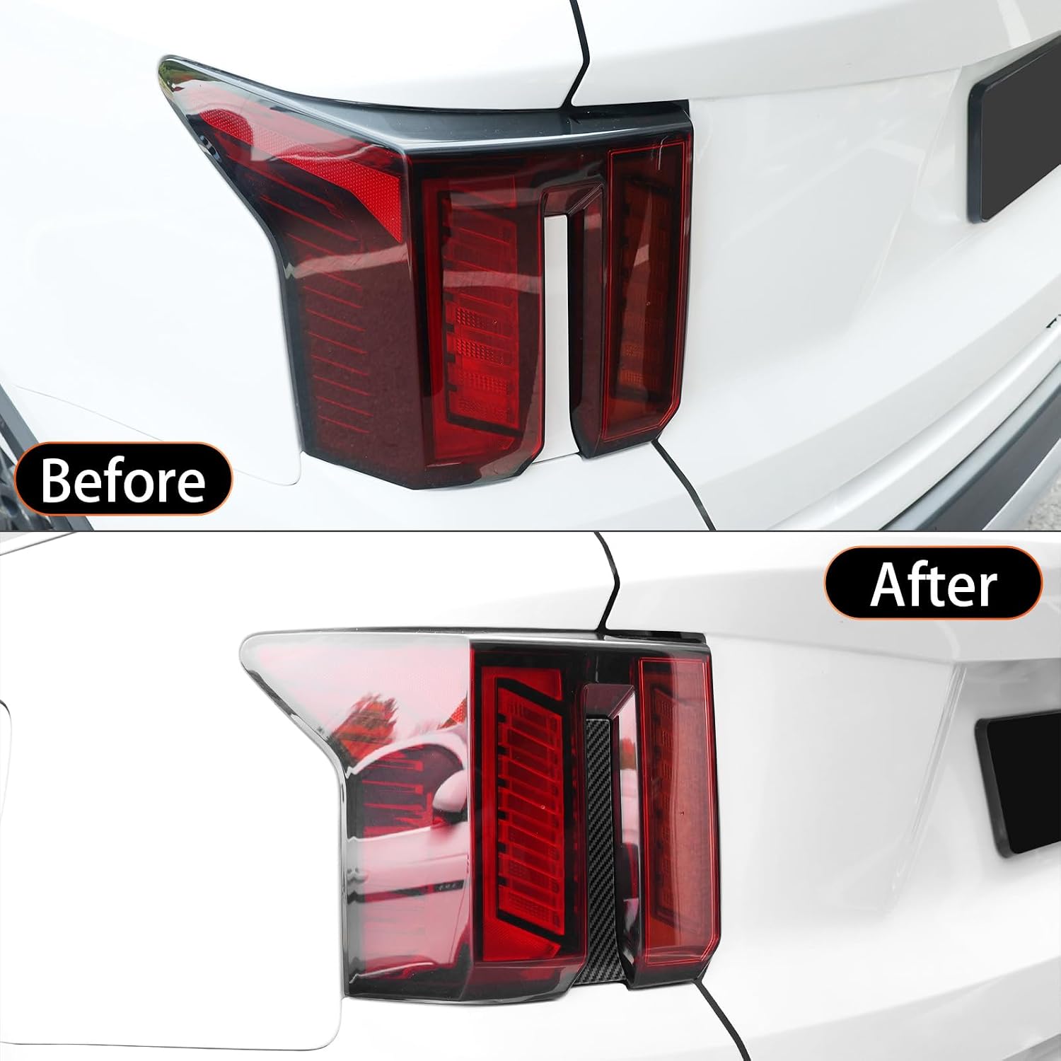 YOUTOOCAR 2PCS Tail Light Covers Trim Compatible with Kia Sorento 2024-2026 Accessories (Carbon Fiber Pattern)