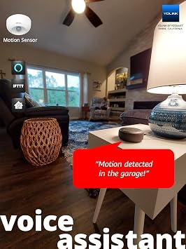YoLink SpeakerHub & Two Motion Sensor Smart Home and Security Kit Audio Hub Plays Tones/Sounds, Spoken Messages, LoRa-Powered 14 Mile Range, WiFi Required