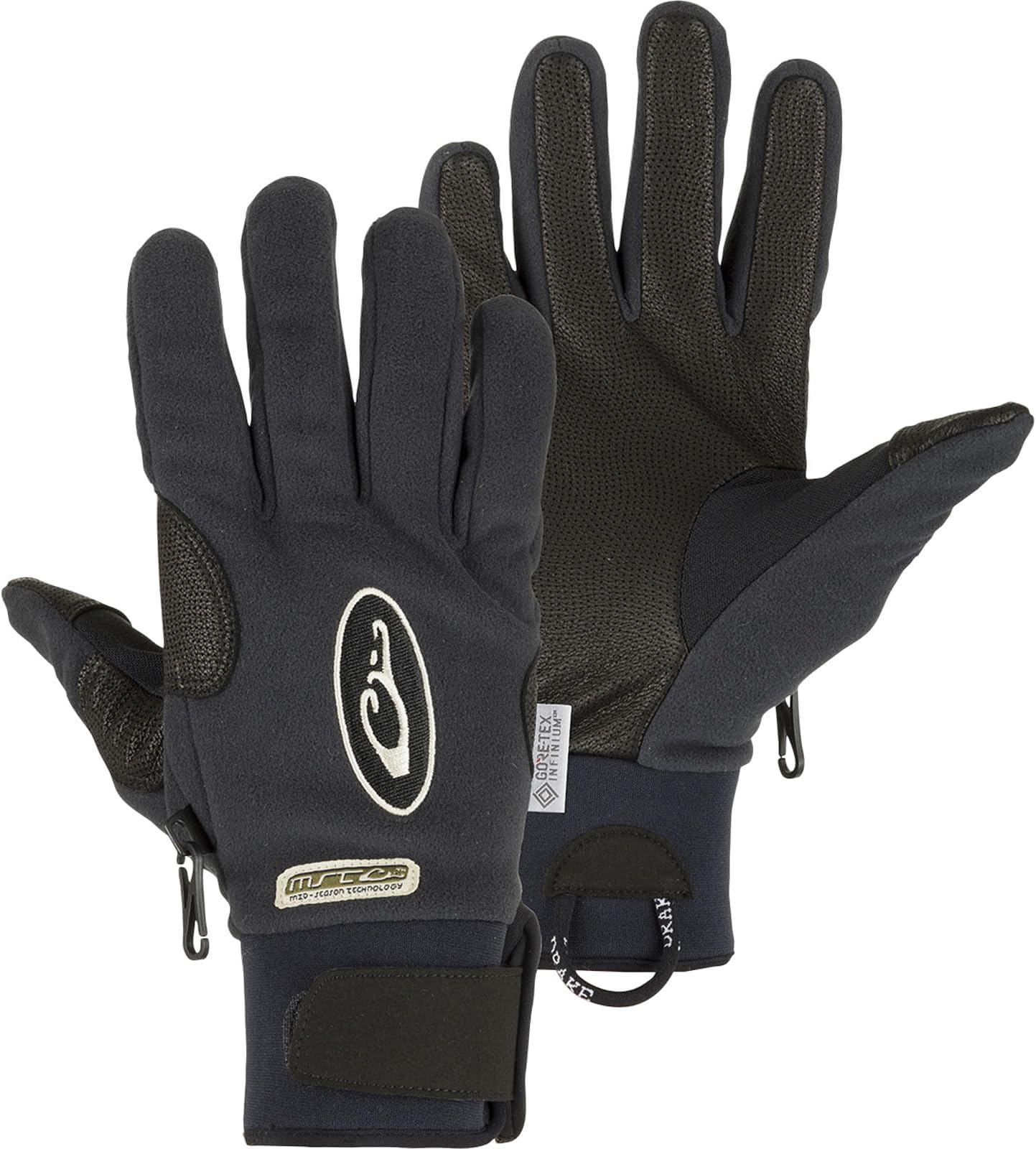 Drake Waterfowl Men's MST Windstopper Warm Breathable Fleece Outdoor Waterfowl Hunting Shooter's Gloves with Leather Palm