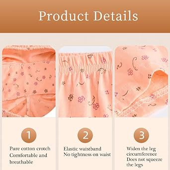 5pcs Cotton Women's Underwear Boxer Briefs Boyshorts Panties For Middle Elderly Ladies Underpants Shorts