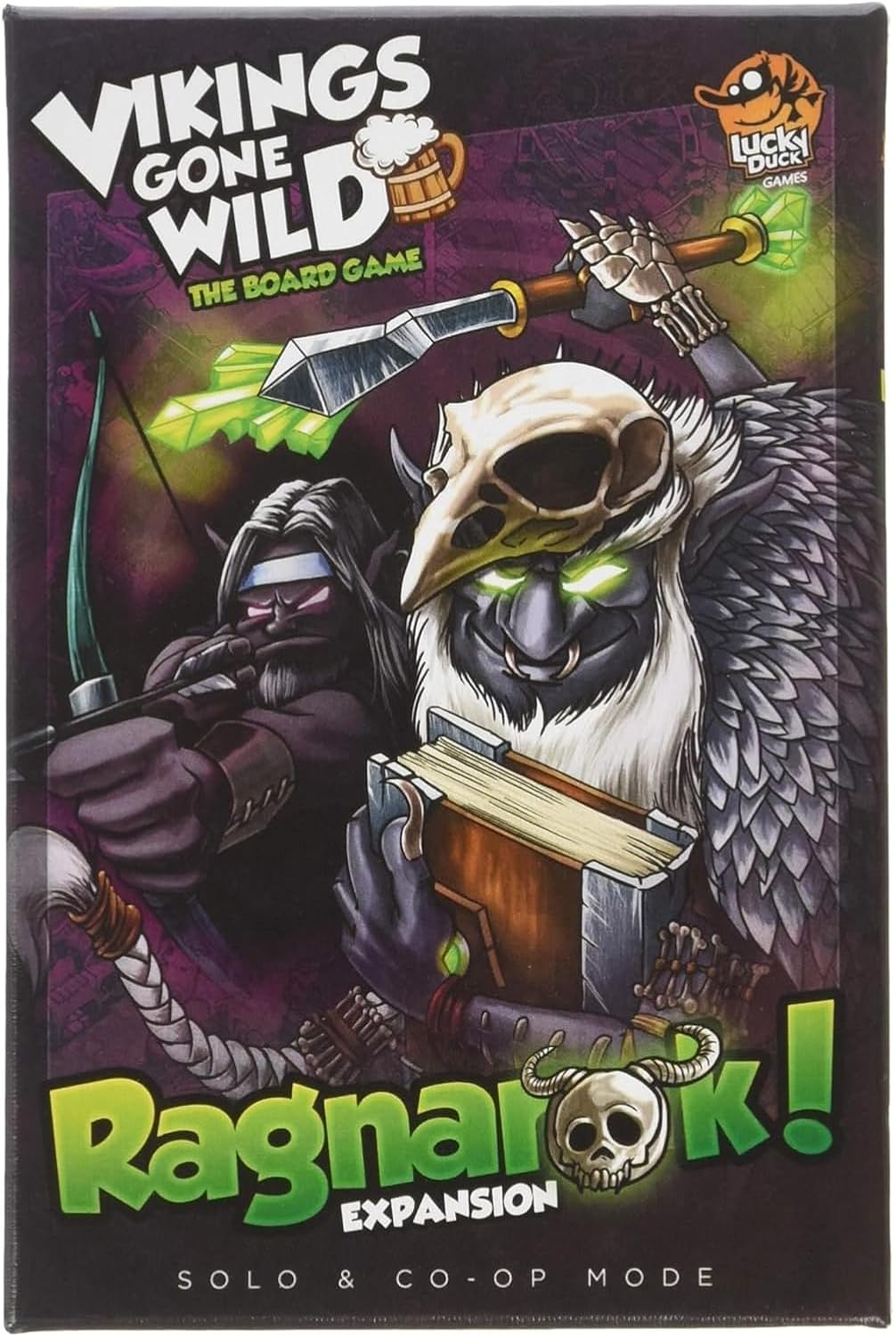 Lucky Duck Games LKY004 Vikings Gone Wild: Ragnarok Solo/Co-Op Gioco da tavolo di espansione