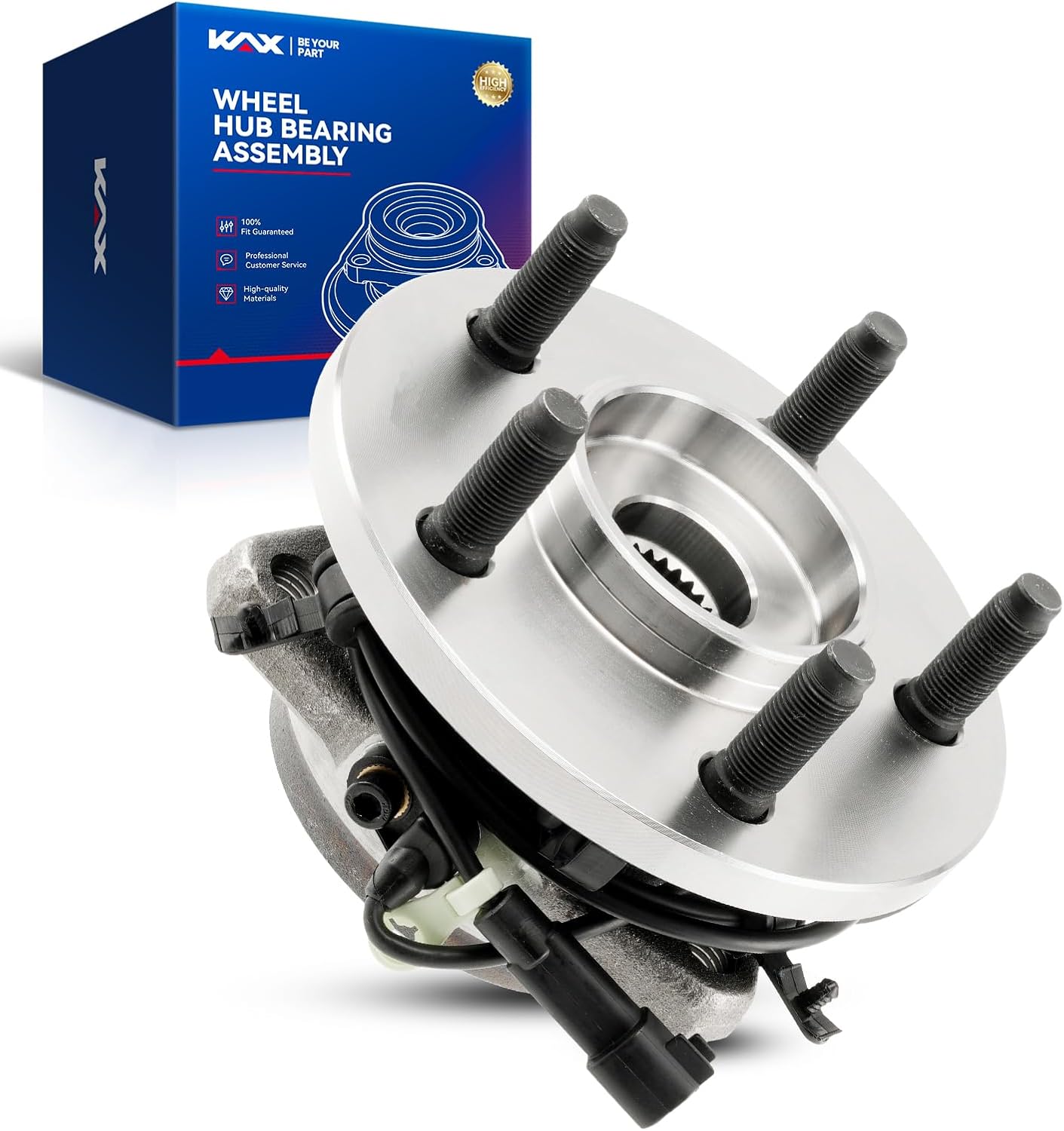 KAX 513177 Front Wheel Bearing Hub Assembly Compatible with Jeep Liberty 2002-2007 Wheel Hub Bearing 5 Lug W/ABS