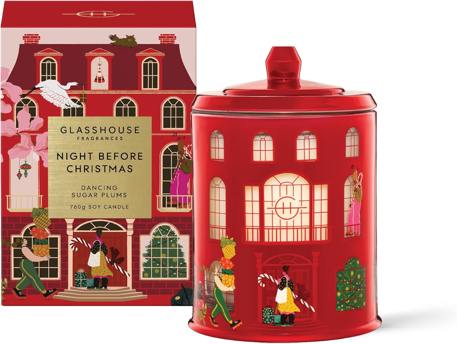 Glasshouse Fragrances Night Before Christmas Candle, Triple