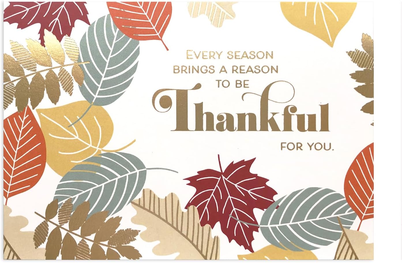Hallmark Business Bulk 100 Pack Thanksgiving Cards for Customers & Clients (Thankful for You), 5x7 Cards, Message Inside, Envelopes Included
