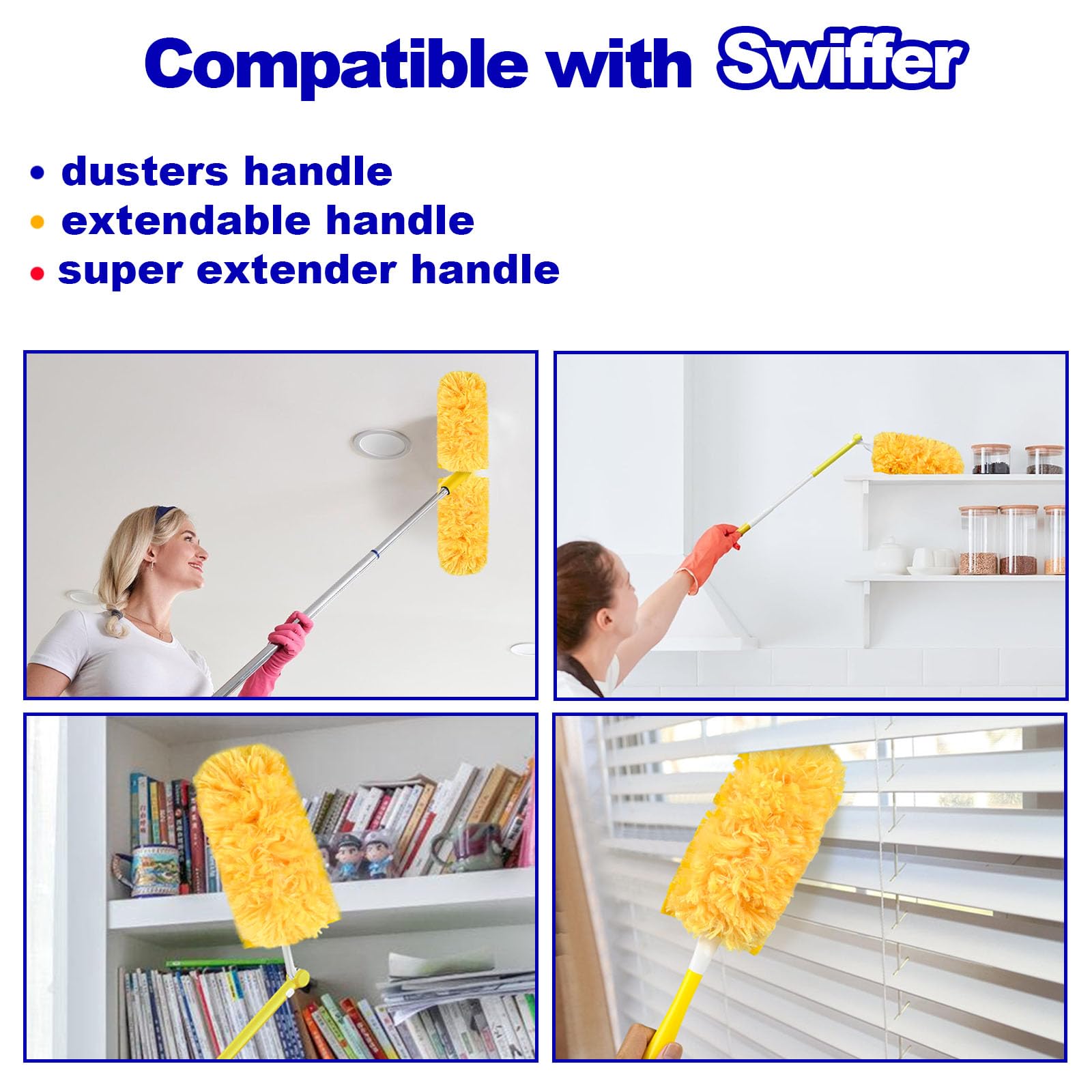 Swiffer 360 Duster 40-Pack Swiffer-Compatible Duster Refills + Short ...