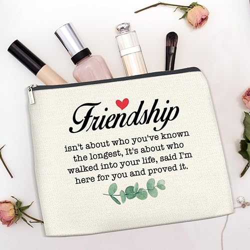 Miniatura 7 de Regalos de amistad para mujeres, amigas, bolsa de maquillaje para mejor amiga, regalo para cumpleaños, Navidad, graduación, graduación, bolsa de