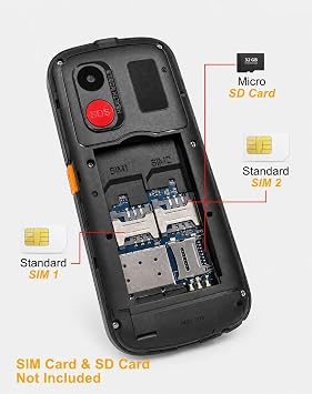 invens N8 Big Button Mobile Phone for Elderly, Unlocked Senior Mobile Phone