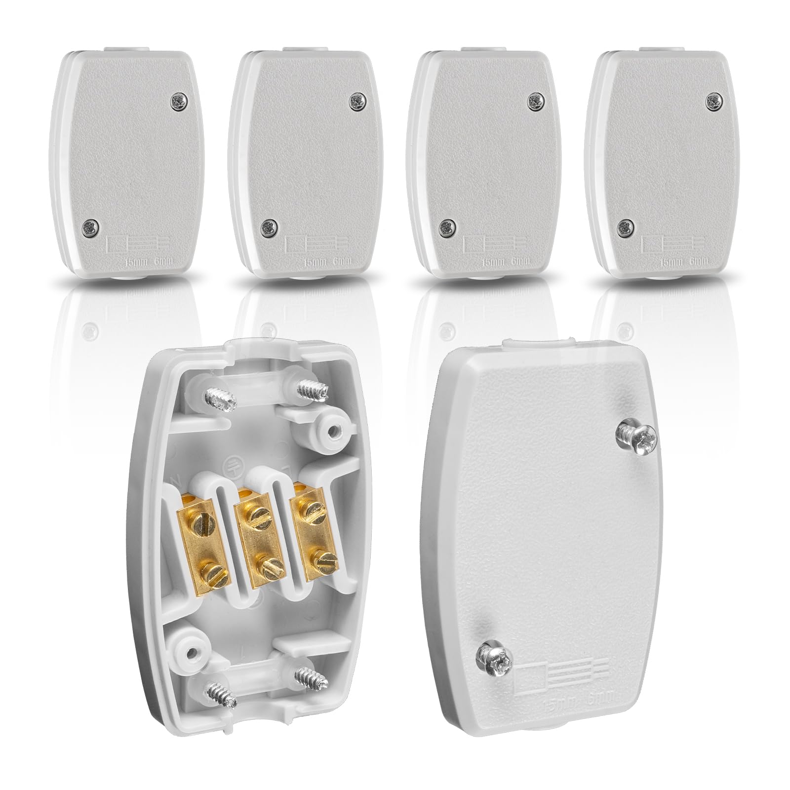 4Pcs Junction Box, 13Amp 250v Electrical Junction Box, 3 Core Cable Connectors