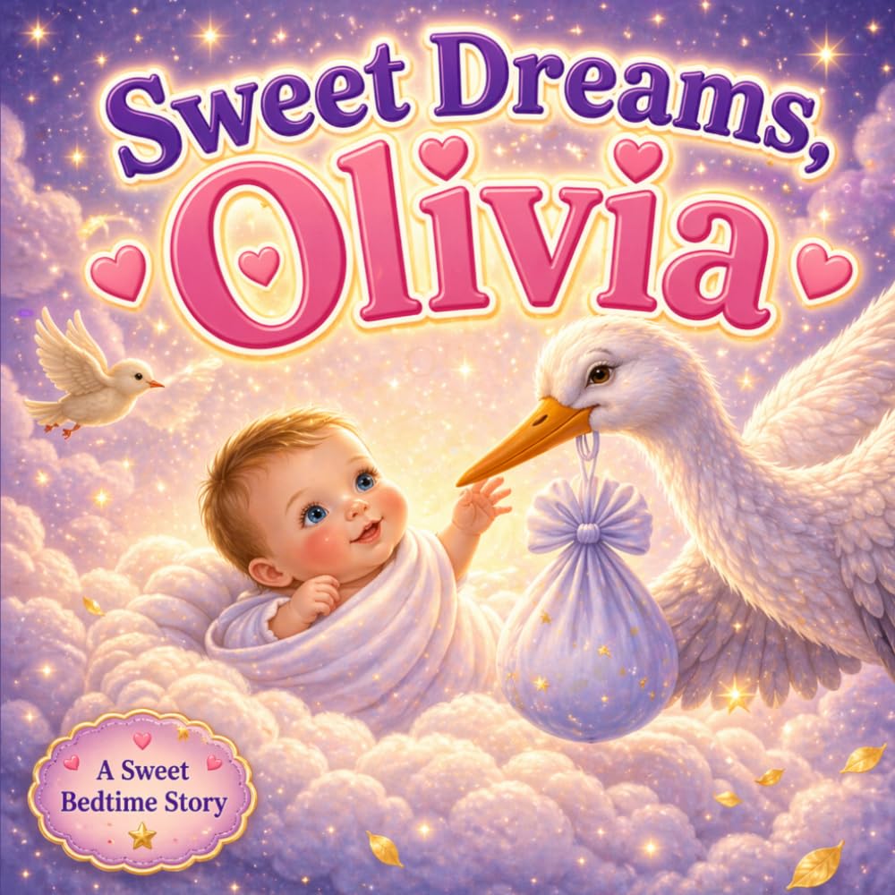 Sweet Dreams, Olivia: A Personalized Bedtime Story (Three Hearts Personalized Baby Books (Olivia))