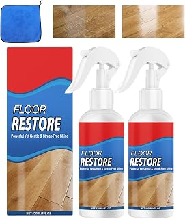 2 Stück Boden Reparatur Poliermittel, 120ml Parkett Renovierer | Parkett Renovierer Kratzer + Mikrofaserputztuch,Effektive Kratzerausbesserung,Bodenpflege für Holz,Laminat,Vinylböden