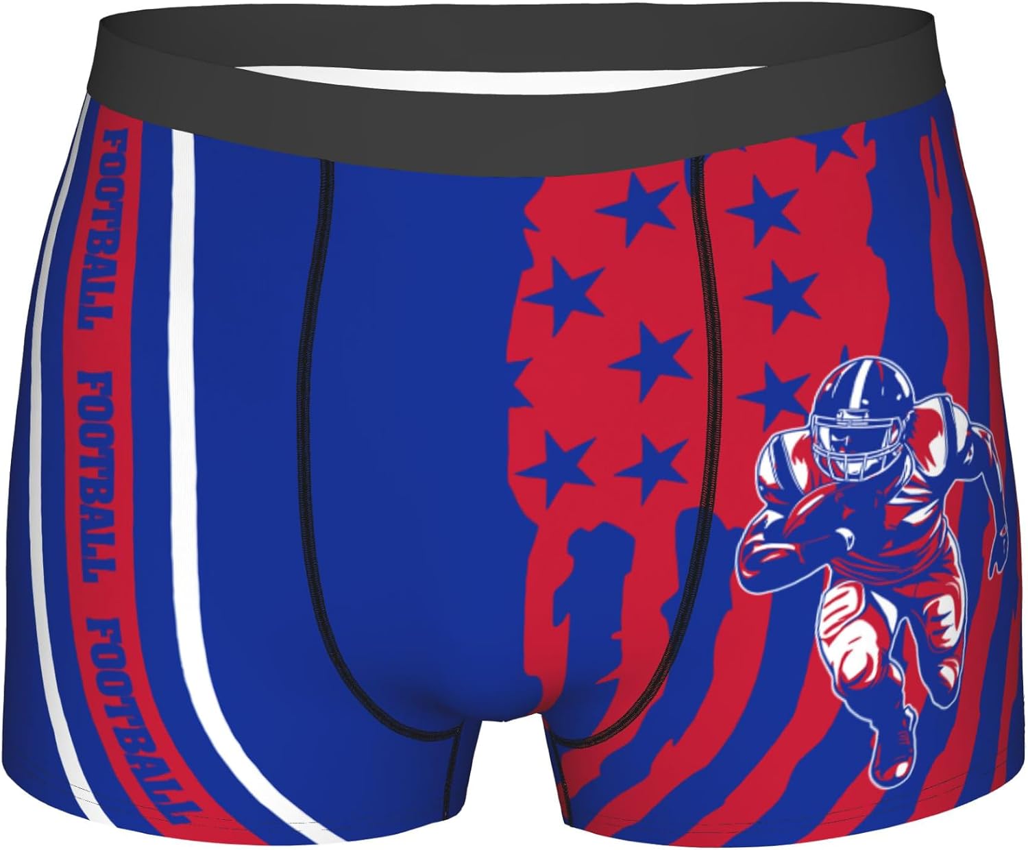 Men's Underwear, Football Gifts for Men, Sports Style Boxer Briefs for Men, Football Stuff Merch for Fans