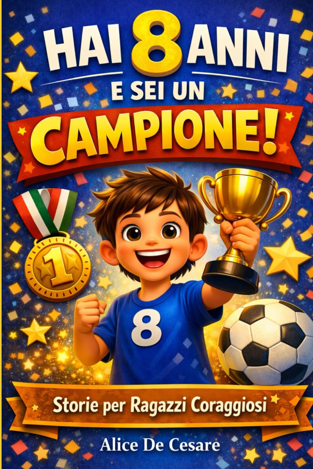 HAI 8 ANNI E SEI UN CAMPIONE!: Storie Ispiratrici di Coraggio, Amicizia e Autostima per Crescere Forti e Sicuri di Sé. Un Prezioso Regalo per Bambini di 8 Anni