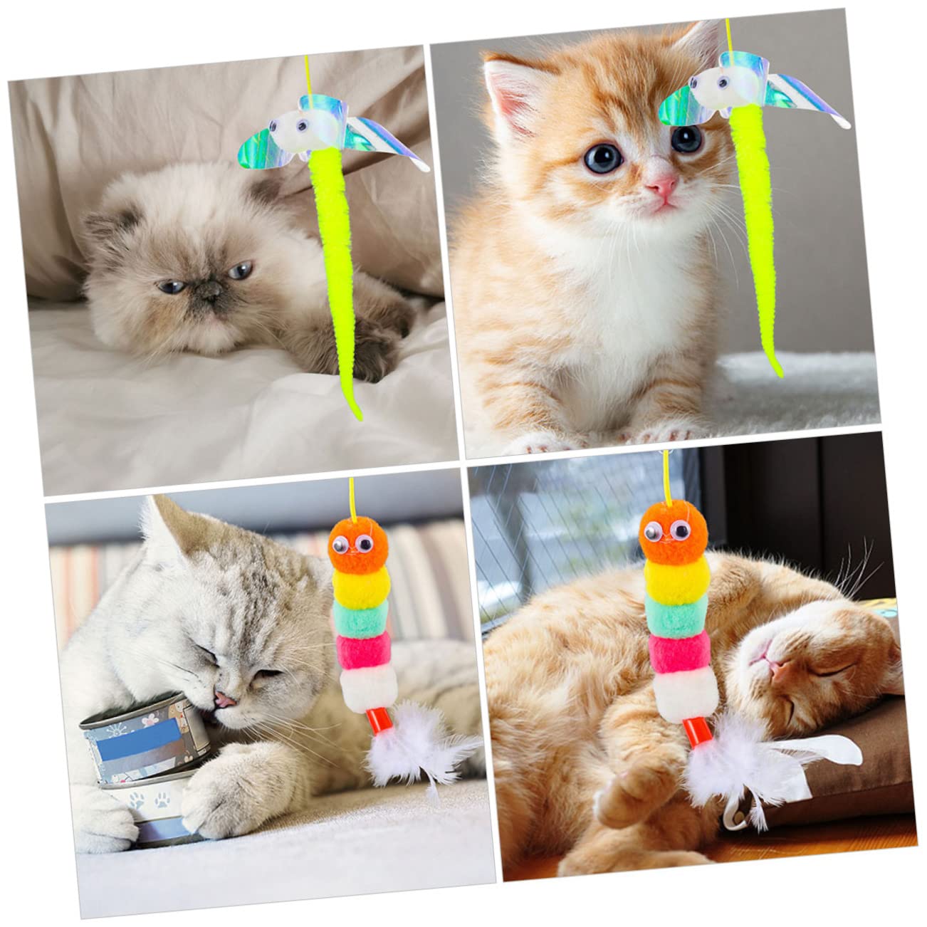 Mipcase 16stücke Teiliges Katzenspielzeug Katzenminze Einstellbare Hängende Spielzeuge Für Kätzchen Unterhaltsame Beschäftigung Für Haustiere Reduzierung Von Einsamkeit