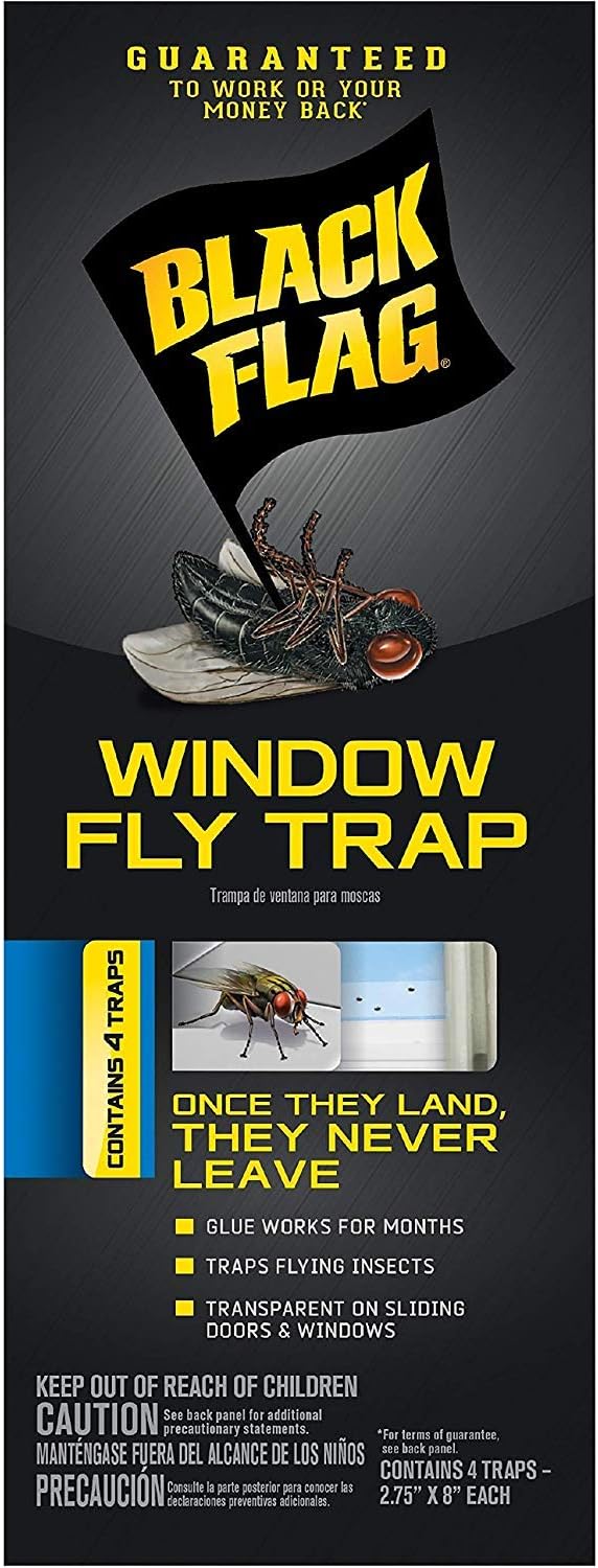 Black Flag Fly Window Traps, 4 Count (Pack of 12)