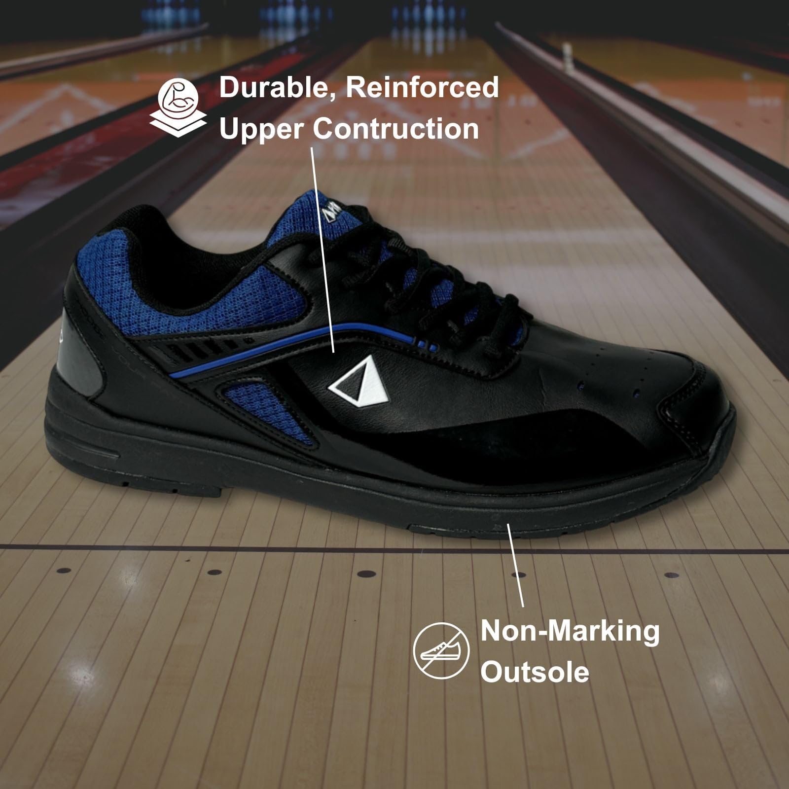 Pyramid Scarpe da bowling da uomo Ra Pro nero/blu reale per destrorsi