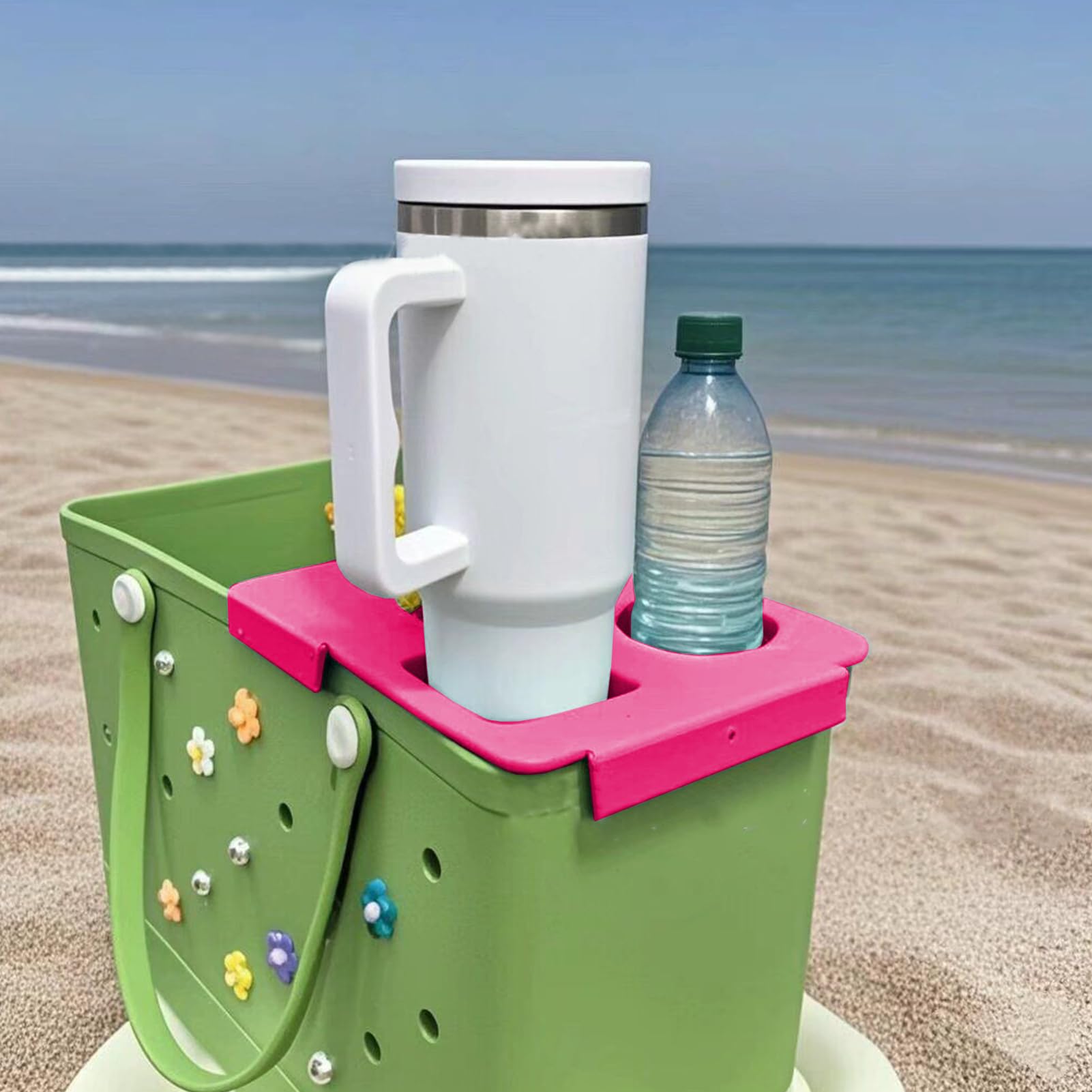 Soporte de Taza para Bolso Bogg, Accesorio de Soporte para Bebidas de Bolsas de Playa, Bandeja de Soporte de Copa para bocadillos, Soporte de Botellas de Agua para Accesorios de Bolsas Bogg