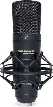 Marantz Professional MPM-2000U | Studio Condenser USB Microphone with Shock Mount, USB Cable & Carry Case USB Out
