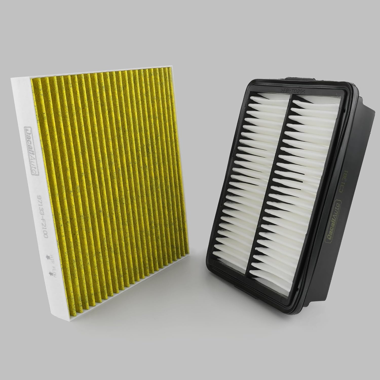 Engine & Cabin Air Filter Set for Hyundai Elantra (2017-2020), Elantra GT (2018-2020), for Kia Forte (2019-2024), Forte5 (2020-2024), Replace 97133-F2000, CA12057