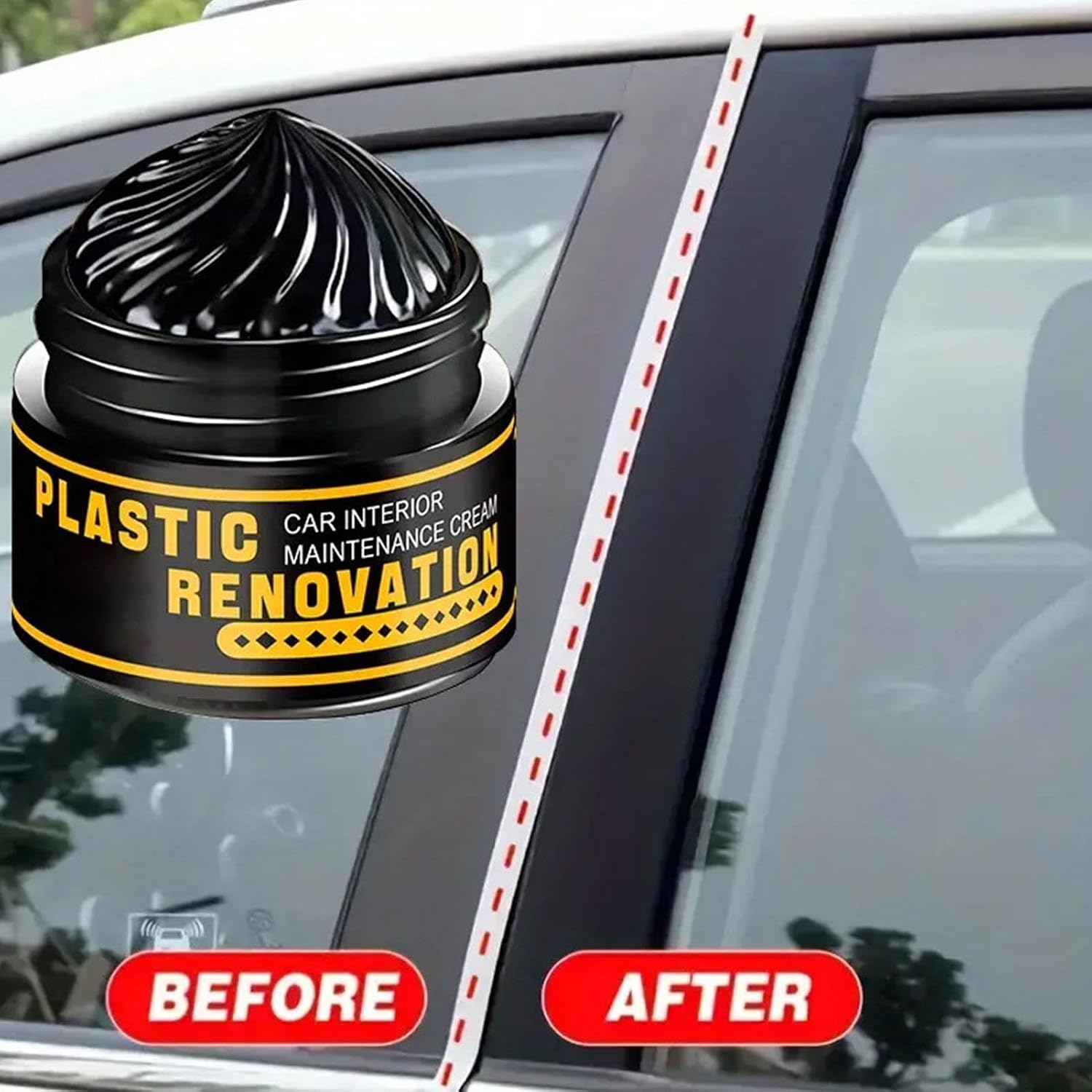 Car Trim Restorer, Renewal Agent, Auto Cleaner with Protective Shine, Detailing Supply with Easy Apply, 1.65 Inches Vehicle Accessories, Reliable Maintenance for Dashboard Door Handle Window