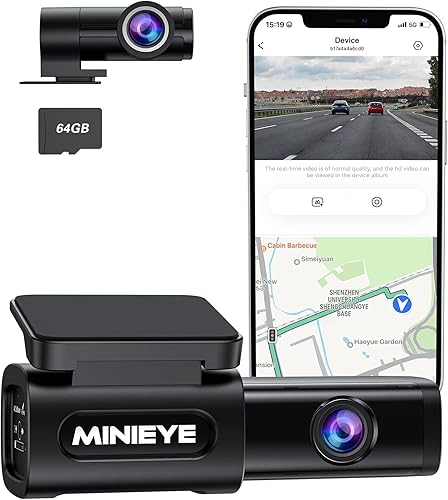 MINIEYE-C2L Dash Cam delantera y trasera 4K cámara de tablero dual para autos 2K con alerta ADAS gran angular de 170 con GPS y velocidad
