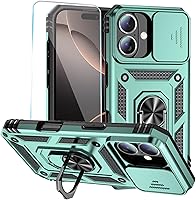 Vista 19 de Funda para teléfono SunStory para iPhone 11 con protector de pantalla HD y cubierta deslizante para la cámara y soporte giratorio con anillo