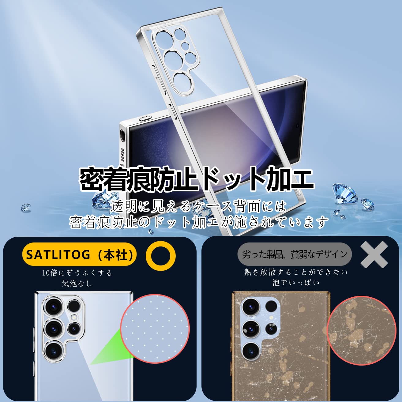 Amazon.co.jp: Samsung Galaxy S23 Ultra 5G ケース クリア 耐衝撃 
