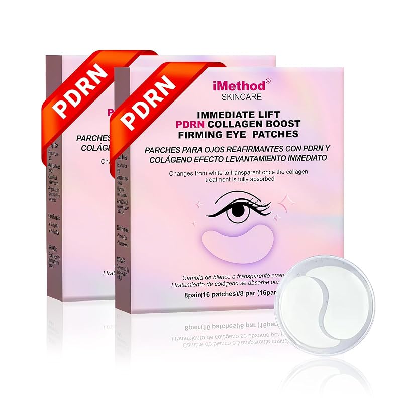 iMethod PDRN Collagen Boost Máscaras de Hidrogel para a Região dos Olhos, 16 Pares