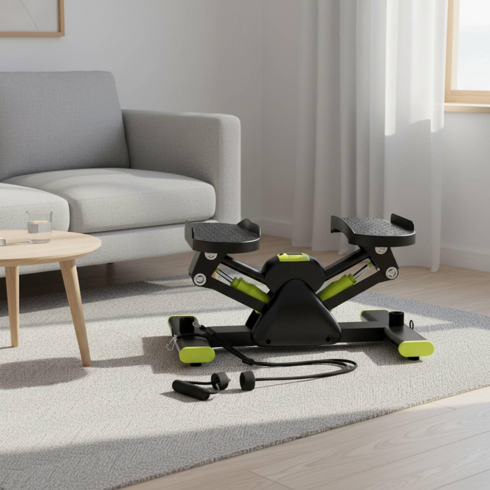Qianly Máquina de Ejercicio de Piernas Stepper Lateral Stepper Entrenador con Resistencia Hidráulica Constante y Soporte para Tren Inferior Compacta para
