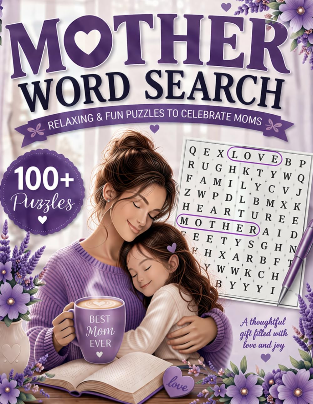 Mother Word Search: Relaxing & Heartwarming Puzzles to Celebrate Moms | 100+ Inspiring Word Searches for Love, Joy & Mindfulness