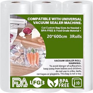 GIBOHOM vacuum bags 3 rolls vacuum foil
