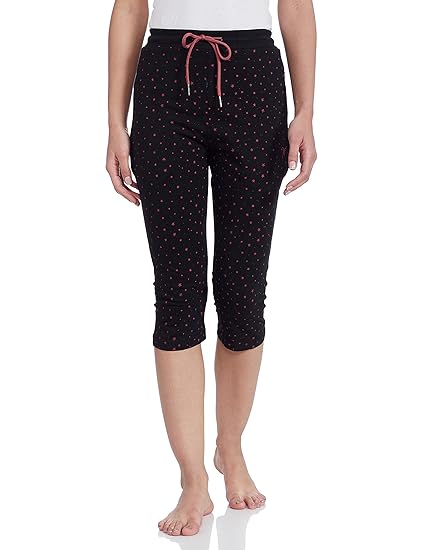 Women's Regular Fit Cotton Track Pant (DBCTTPNT-3 R/L BALCRED_34_Black, Red_34)