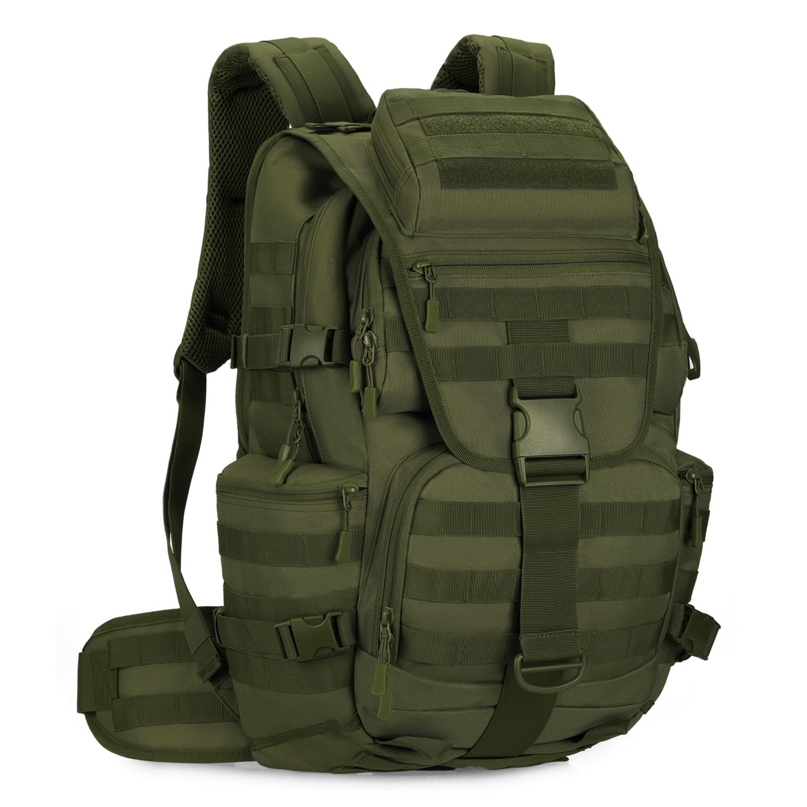 HUNTVP Wanderrucksack 50L Militar Rucksack Herren MOLLE Taktischer Rucksack Trekkingrucksack für Herren Damen Outdoor Wandern Trekking Camping
