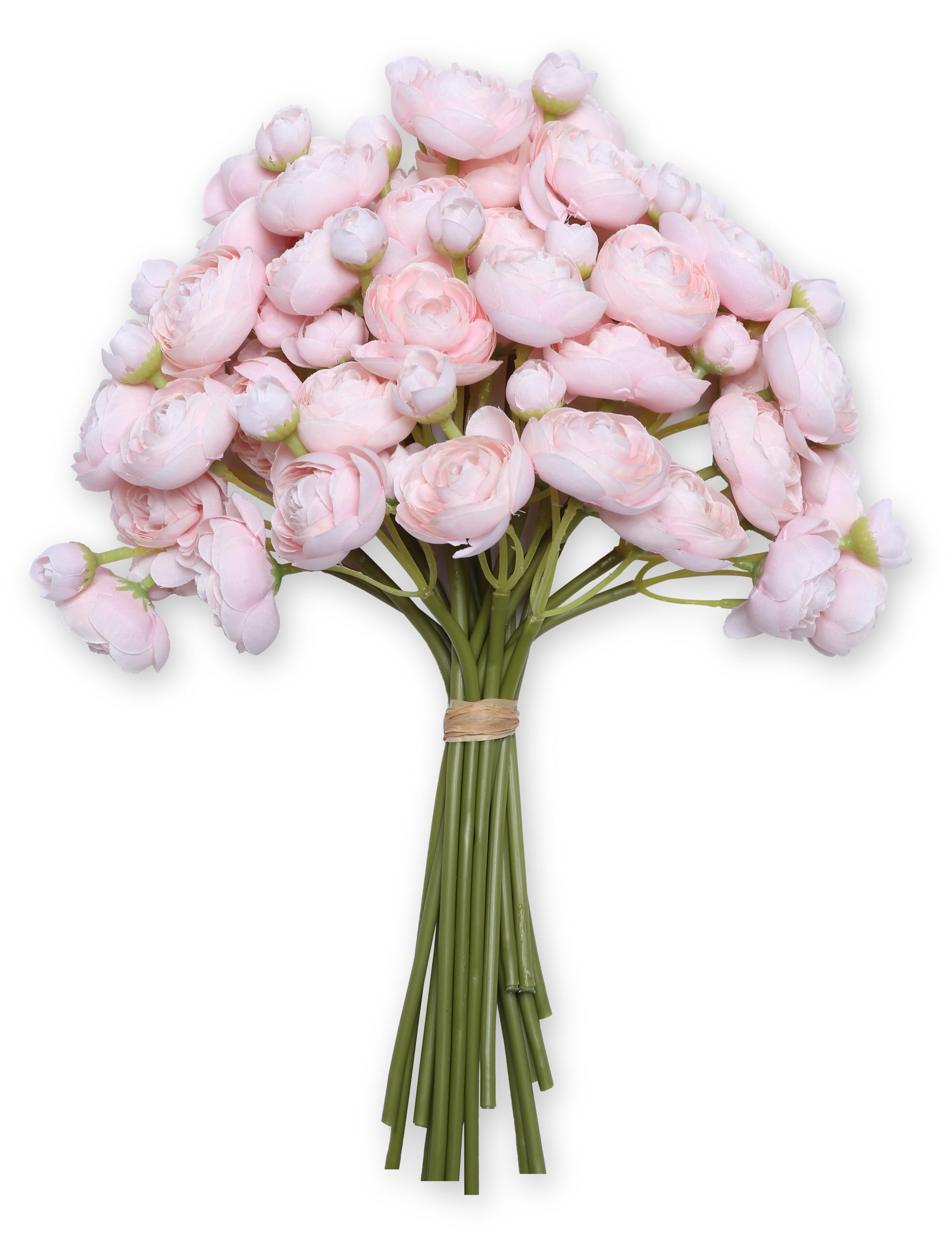 Künstliche Ranunkeln aus Seide, fühlen sich echt an, für Haus, Garten, Hochzeit, Party und Festival, Dekoration, DIY-Blumenarrangements, Rosa, 18 Stück