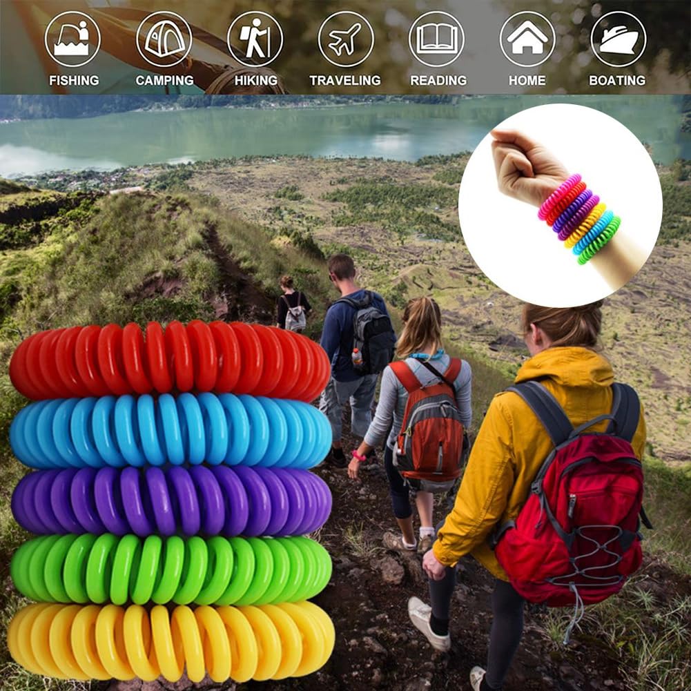 Braccialetti Antizanzare Repellenti, Braccialetto Antizanzare, 10 Pezzi Braccialetti Repellenti per Zanzare, Adesivi Per Zanzare Repellente, Braccialetto Repellente Antizanzare, per Adulti e Bambini