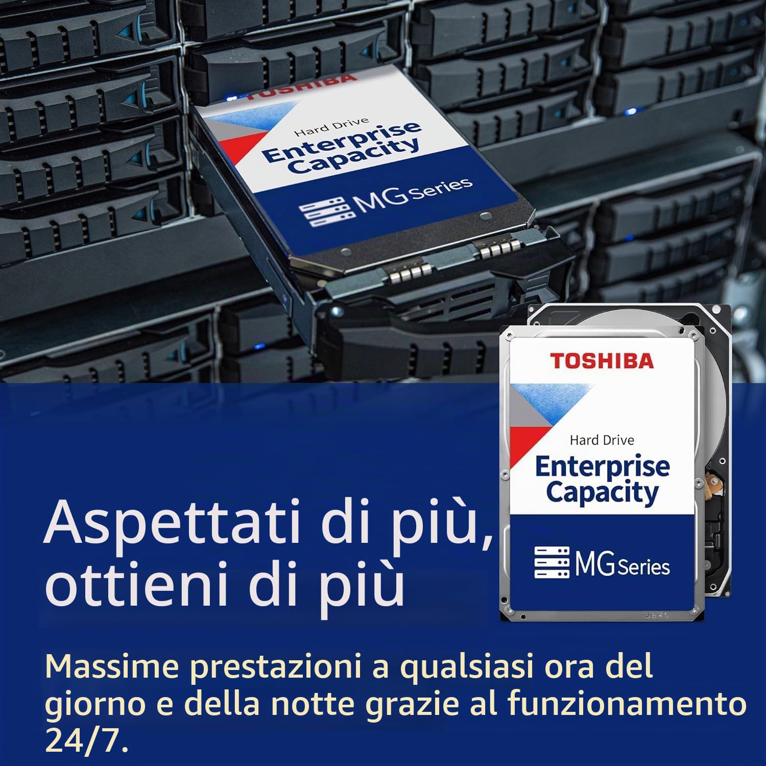 Toshiba 4TB Festplatte MG04ACA400EY 3.5 Zoll HDD SATA 7200RPM 128MB di cache (ricondizionato)