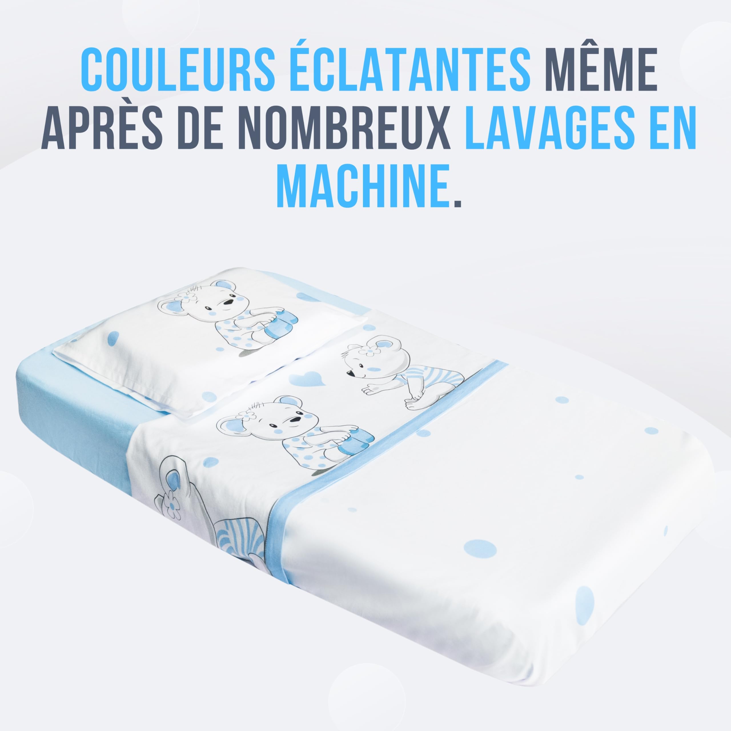 GOYSILA Drap Housse Cododo Bebe Next to Me Parure 4 Pièces 100% Coton Certifié Oeko-Tex Matelas 50x83 2 Draps Housse 1 Drap de lit 1 taies d'oreiller Berceau Next2me Chicco Kinderkraft (Machine)