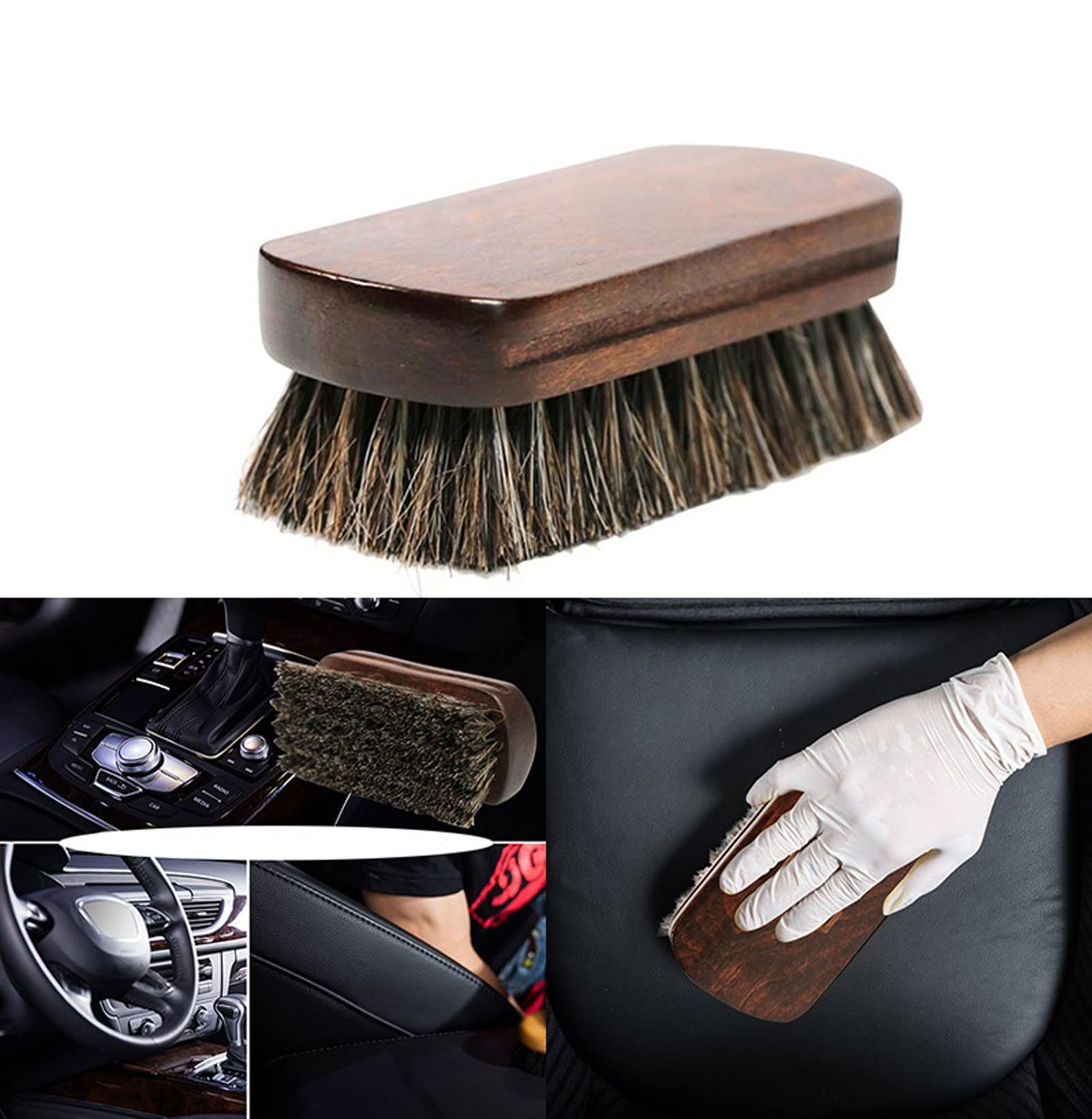 Szczotka do czyszczenia tekstyliów ze skóry do mebli do wnętrza samochodu Torba na odzież Połysk Szczotka do polerowania Auto Wash