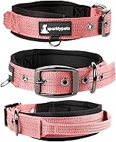 Vista 9 de SparklyPets Collar de perro resistente con asa para perros medianos y grandes, collar profesional con costuras reflectantes, mango suave y hebilla