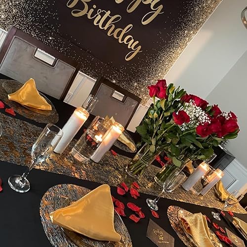 Miniatura 3 de 100 manteles individuales desechables dorados, manteles individuales redondos prensados de 13 pulgadas, manteles individuales metálicos para