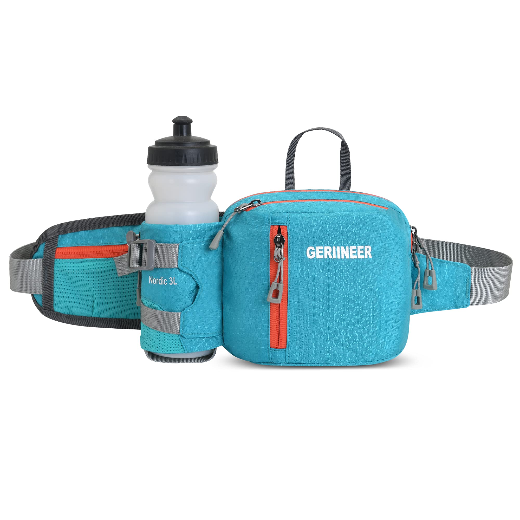 GERIINEER Riñoneras de Marcha Running de Acampada y Marcha Bolsos de Gimnasio Bolsos Bandolera para Hombre Mujer, Riñoneras Hombre y Mujer Impermeable con Correa Ajustable