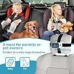 Pemacom Caméra de voiture pour bébé 2-Kids: 7 1 cm IPS Affichage avec caméra double siège auto, écran Split, vision nocturne, HD 1080P - Caméra de siège arrière facile d'installation pour jumelles