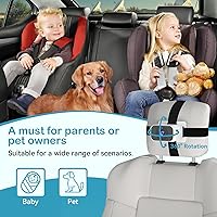 Vista 4 de Baby Car Camera for 2-Kids: 7 Inch IPS Display with Dual Carseat Cameras, Split Screen, Night Vision, HD 1080P - USB Powered Easy Install Rear