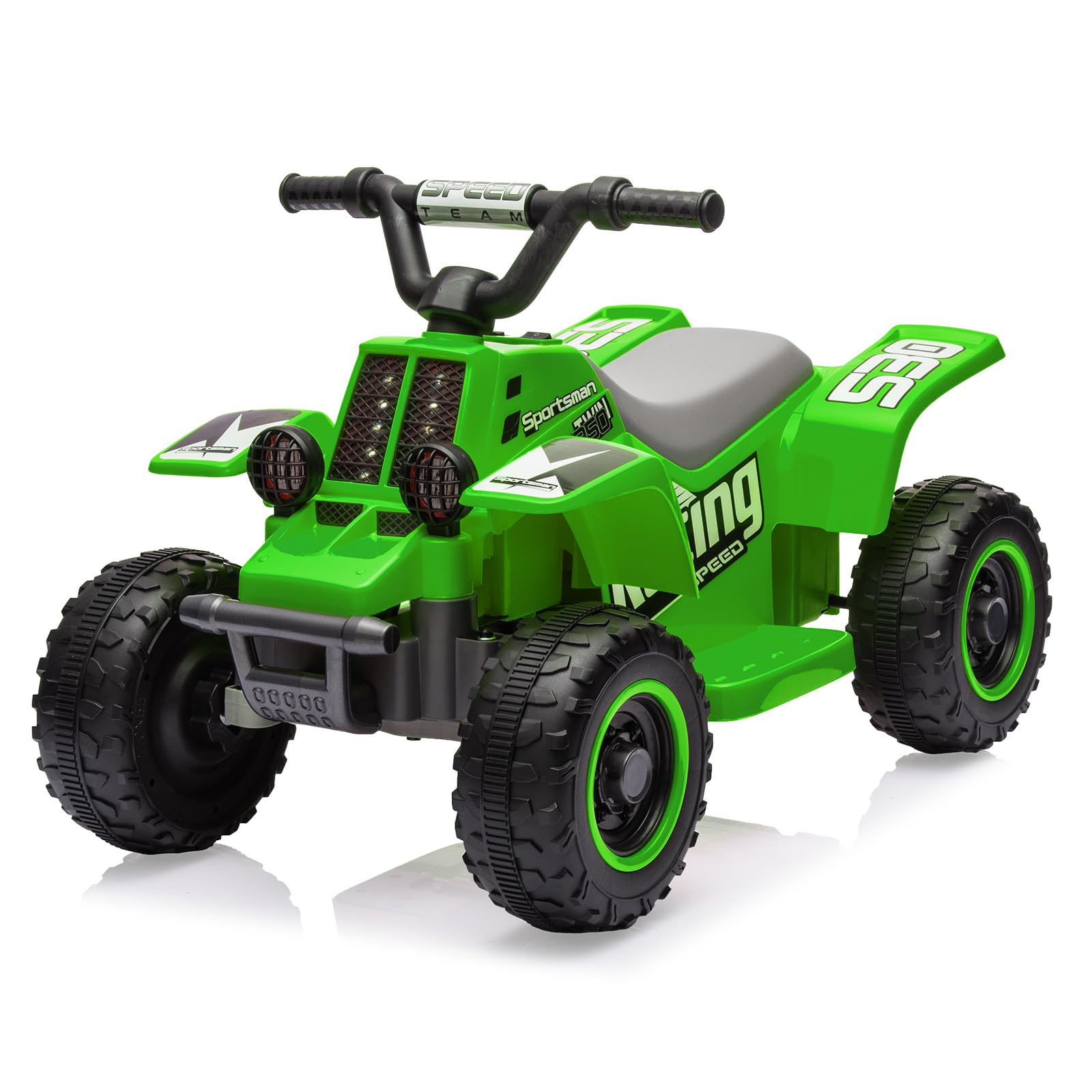 Photo 1 of - [ ] ***AS IS / NO RETURNS - SALE FINAL - FOR PARTS ONLY*** Hetoy 6V Kids Ride On Electric ATV, Ride Car with LED Headlights, Ride-On Toy for Toddlers 1-3 Boys & Girls with Music, Forward & Reverse (Green)