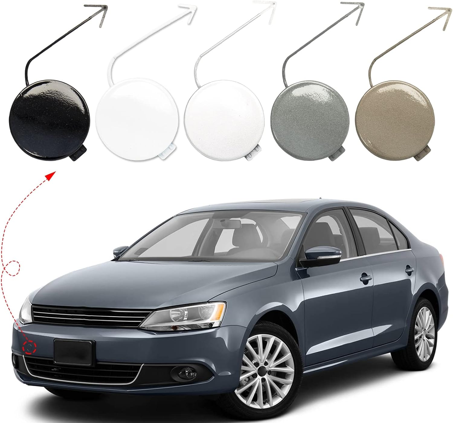 CZShiYue Front Bumper Tow Hook Cover Towing Eye Cap for VW